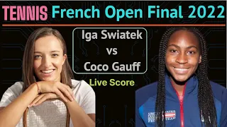 French Open Tennis 2022 Live Score. Iga Swiatek vs Coco Gauff Women's Final Match Live Watchalong