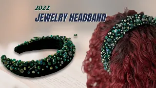 Crystal Headband Diy / Jewelry Headband / How to make padded pearl headband