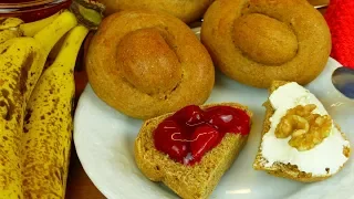 Bananenbrötchen Rezept | BRÖTCHEN FORMEN | Vollkornbrötchen Sonntagsfrühstücks DIY Bananenbrot