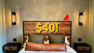 DIY CONCRETE Accent Wall on a BUDGET | Bedroom Renovation Part 4