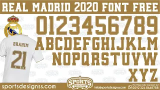 FREE DOWNLOAD: Real Madrid 2019-20 Football Font by Sports Designss_Real Madrid 2019-20 Font free