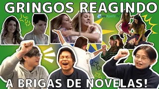 Gringos reagindo a grandes brigas de novela!