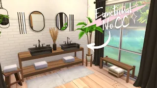 SIMS 4 FUNCTIONAL BATHROOM IDEAS | No CC or MODS | Sims hacks