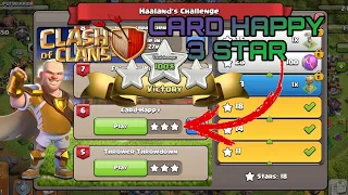 HAALAND'S CHALLENGE card-happy 3 STAR//clash of clans event//