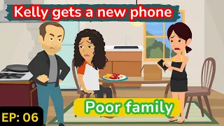 Poor family Episode 06 | English Story | English Conversation | Learn English with Kevin