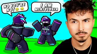 I 1v1'ed a FAKE MINIBLOXIA in Roblox BedWars!