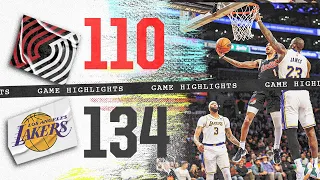 Portland Trail Blazers 110, Los Angeles Lakers 134 | Game Highlights | Jan 21, 2024