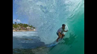 Surfing with Gopro in Bali