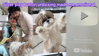 Silver play button unboxing || Missing Murphy’s sisterII Made me cry 🥺❤️‍🩹@murphytheshihtzu803