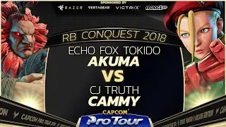 Echo Fox Tokido (Akuma) vs CJ Truth (Cammy) - Red Bull Conquest Grand Finals - CPT 2018