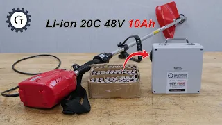 DIY Li-ion 20C 48V 10Ah Battery Pack for Brushless Electric Lawn Mower