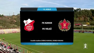 MTEL PREMIJER LIGA BIH (13. kolo): FK Igman - FK Velež 0:1 / 07.10.2022.