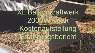 XL Balkonkraftwerk Kosten Erfahrung (5x400W)2Kw Peak Hoymiles HM 1500 von Christophskosmos