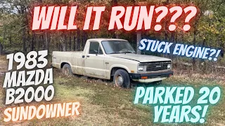 ABANDONED 1983 Mazda B2000! WILL IT RUN?!? ((CHEAP Minitruck Project)).