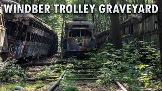 HUNDREDS OF VINTAGE TROLLEYS IN THE WOODS | Exploring the Windber Trolley Graveyard