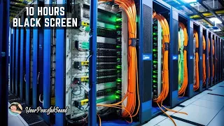 SERVER ROOM Sounds for Sleeping, Relaxing, Studying | 10 Hours WHITE NOISE Black Screen
