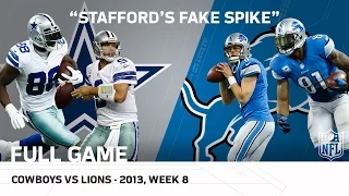 Stafford's Fake Spike & Calvin's 329-Yard Game | Cowboys vs. Lions (Week 8, 2013) | NFL Full Game