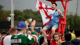 Fans gather in London to watch England vs Germany at Euro 2020 match