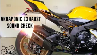 2016 Yamaha R1 60th Anniversary - Titanium Akrapovic exhaust system SOUND TEST - BACKFIRE