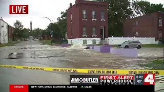 Water main break near McKinley Bridge