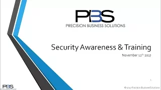 Security Awareness & Training (Nov 2017)