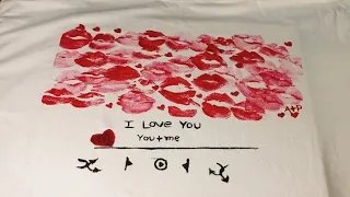 How to make kissing T-shirt || Trending video|| @prityscrafttech