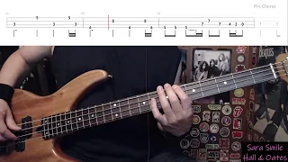 Sara Smile by Hall & Oates - Bass Cover with Tabs Play-Along