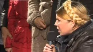 Tymoshenko delivers speech in Kiev after release