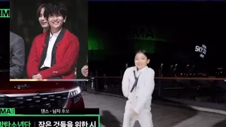 V reaction to Na Haeun dance 'Boy With Luv'