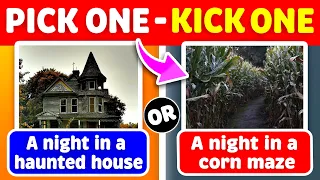 PICK ONE KICK ONE - Halloween Edition! 🚨💀🎃 | SPOOKY CHOICES