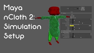 Maya nCloth 2: Simulation Setup