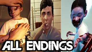 The Forest - ALL ENDINGS (Sacrifice Timmy Ending, Rescue Timmy Ending)