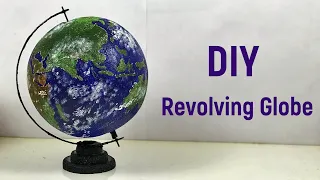 DIY beautiful Globe model | Earth model making | Revolving globe model | Globe model making