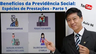 Plano de Benefícios da Previdência Social: Espécies de Prestações - Parte I - Aula 96  - Edu Tanaka
