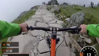 Snowdon descent Llanberis path mountain bike downhill North Wales