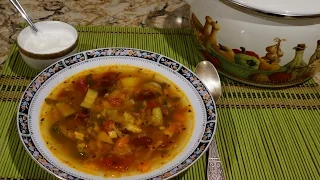 Вегетарианский овощной суп_Vegetarian vegetable soup