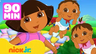 Dora's superbaby-avonturen! 👶 Dora the Explorer | 90 minuten  | Nick Jr. Nederlands