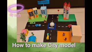 How to make DIY Miniature Modern City | 3D School project | Smart City Model on cardboard