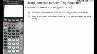 IB Maths - Solving Trigonometric Equations using Identities