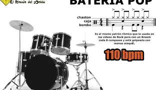 Bateria pop 110 bpm