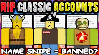 Older Accounts ARE IN DANGER!? (ROBLOX RARE USERNAME BANS)