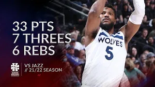 Malik Beasley 33 pts 7 threes 6 rebs vs Jazz 21/22 season