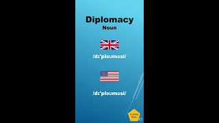 Diplomacy meaning pronunciation and synonyms #Shorts