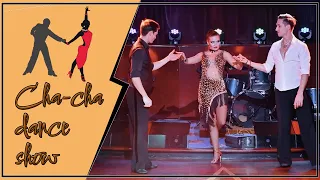 Cha cha show dance. Ballroom trio. Entertainment Resort World Cruises