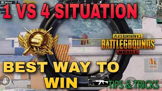 PUBG Mobile 1 vs 4 Situation Guide: Positioning Is Best Way To Ensure Win(solo vs squad) - SOLO WIPE