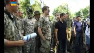 Ляшко с батальоном Шахтёрск (09.08.14)