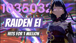 Raiden Ei achieves the **1 Million Damage** Musou no Hitotachi in the Open World #shorts