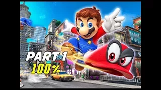 SUPER MARIO ODYSSEY Walkthrough Part 1 - 100% Cascade & Sand Kingdom (Let's Play Commentary)