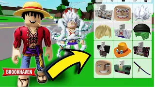 HOW TO TURN INTO One Piece Monkey D Luffy in Roblox Brookhaven! ID Codes