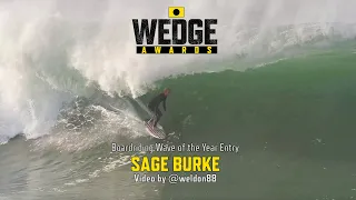 Sage Burke - Boardriding Wave of the Year Entry (beach angle) - Wedge Awards 2021